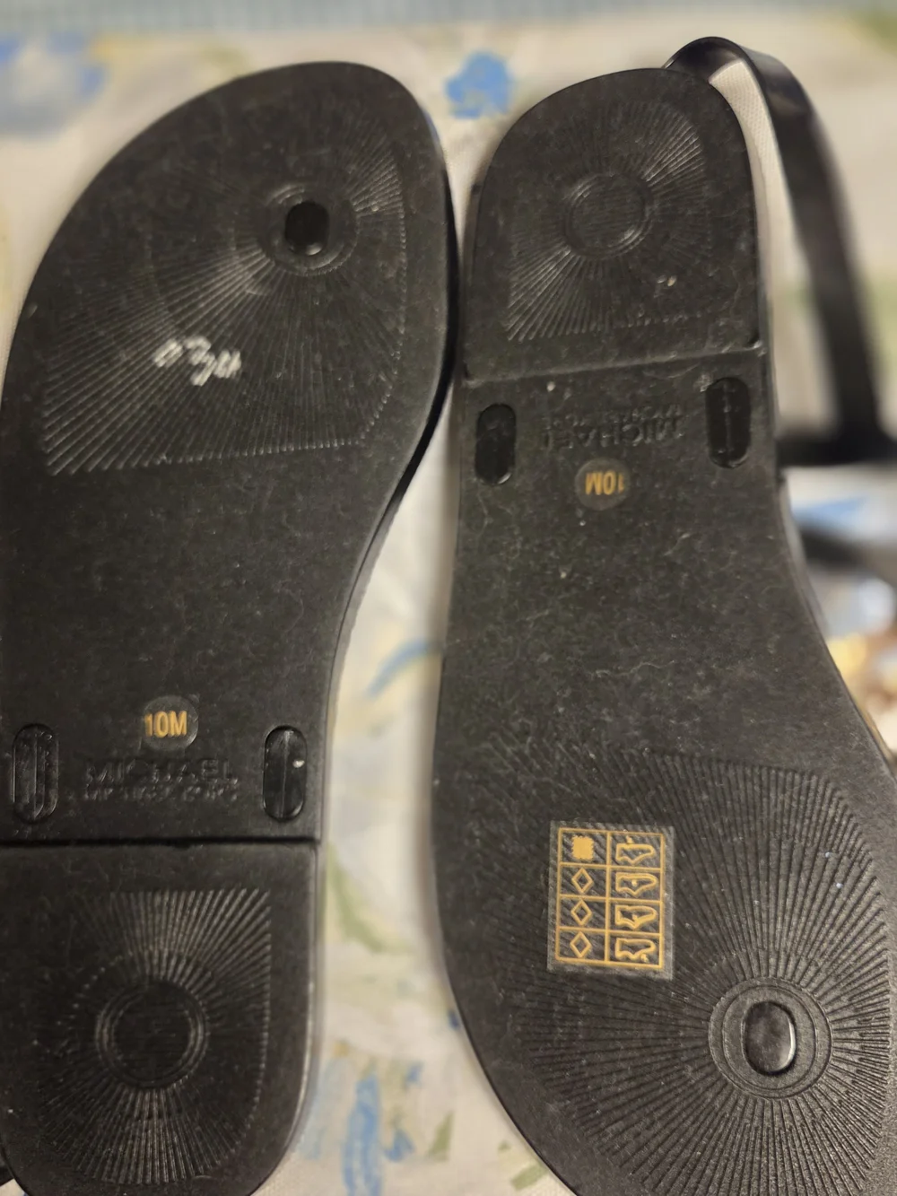 Michael Kors Black Logo Thong Sandals